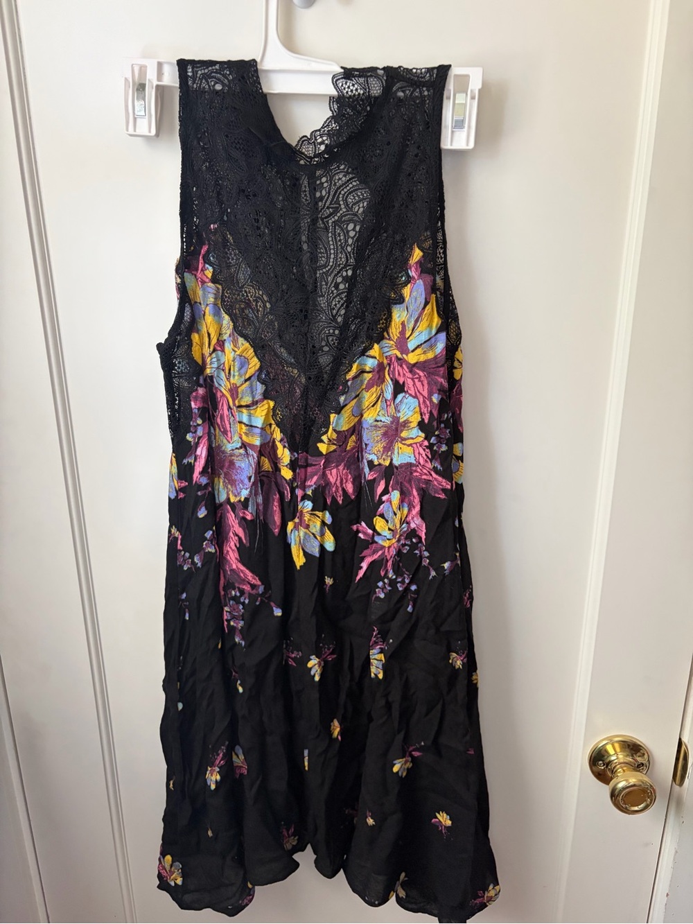 Free People Black Lace Marsha Slip Dress